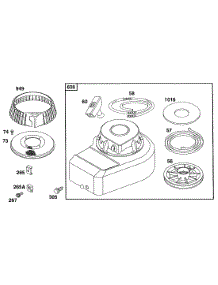Blower Hsg, Rewind parts for Briggs & Stratton Engine 096902-7001-99 from AppliancePartsPros.com