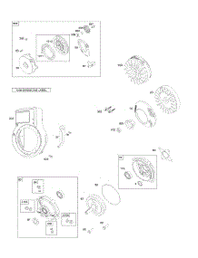 Blower Housing / Shrouds, Flywheel, Gear Reduction, Rewind Starter parts for Briggs & Stratton Engine 097332-0030-F1 from AppliancePartsPros.com