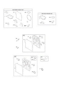 Crankcase Cover / Sump, Gasket Set - Engine, Gasket Set - Valve parts for Briggs & Stratton Engine 097332-0036-F1 from AppliancePartsPros.com