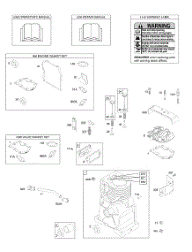 Cylinder, Cylinder Head, Gasket Set - Engine, Gasket Set - Valve, Operator's Manual, Warning Label parts for Briggs & Stratton Engine 097432-0035-F1 from AppliancePartsPros.com