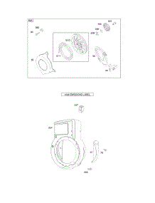 Blower Housing / Shrouds, Rewind Starter parts for Briggs & Stratton Engine 097432-0038-F1 from AppliancePartsPros.com
