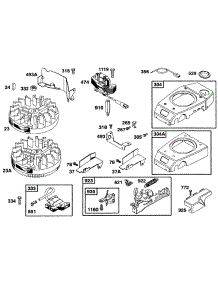 Blower Hsg, Flywheels, Elect parts for Briggs & Stratton Engine 097772-0113-01 from AppliancePartsPros.com