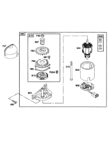 Electric Starter parts for Briggs & Stratton Engine 097772-0119-01 from AppliancePartsPros.com