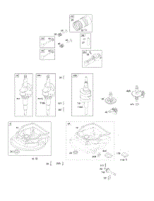 Camshaft, Crankcase Cover / Sump, Crankshaft, Piston / Rings / Connecting Rod parts for Briggs & Stratton Engine 098982-0390-01 from AppliancePartsPros.com