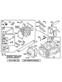 Cylinder, Head Assy parts for Briggs & Stratton Engine 099777-0950-A1 from AppliancePartsPros.com