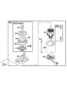Electric Starter parts for Briggs & Stratton Engine 099777-0950-A1 from AppliancePartsPros.com