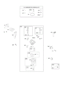 Carburetor, Carburetor Overhaul Kit parts for Briggs & Stratton Engine 09A412-0267-E1 from AppliancePartsPros.com