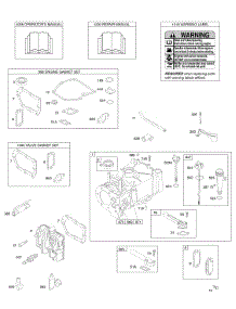 Cylinder, Cylinder Head, Gasket Set - Engine, Gasket Set - Valve, Lubrication, Operator's Manual, Warning Label parts for Briggs & Stratton Engine 09D902-2040-B1 from AppliancePartsPros.com