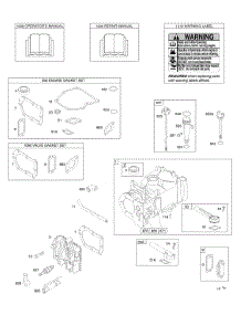 Cylinder, Cylinder Head, Gasket Set - Engine, Gasket Set - Valve, Lubrication, Operator's Manual, Warning Label parts for Briggs & Stratton Engine 09E902-0276-B1 from AppliancePartsPros.com