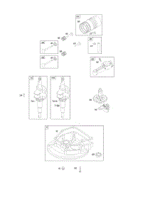 Camshaft, Crankcase Cover / Sump, Crankshaft, Piston / Rings / Connecting Rod parts for Briggs & Stratton Engine 09F902-0100-B1 from AppliancePartsPros.com