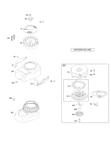 Blower Housing / Shrouds, Flywheel, Rewind Starter parts for Briggs & Stratton Engine 09G902-0100-B1 from AppliancePartsPros.com
