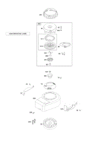 Blower Housing / Shrouds, Flywheel, Rewind Starter parts for Briggs & Stratton Engine 09H902-0146-E1 from AppliancePartsPros.com