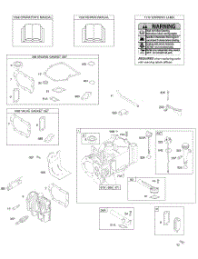 Cylinder, Cylinder Head, Gasket Set - Engine, Gasket Set - Valve, Lubrication parts for Briggs & Stratton Engine 09H902-0146-E1 from AppliancePartsPros.com