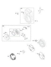 Blower Housing, Rewind, Flywheel parts for Briggs & Stratton Engine 09K432-0024-01 from AppliancePartsPros.com
