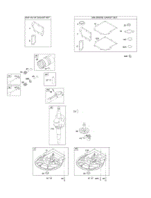 Camshaft, Crankcase Cover / Sump, Crankshaft, Gasket Set - Engine, Gasket Set - Valve, Piston / Rings / Connecting Rod parts for Briggs & Stratton Engine 09K502-1251-F1 from AppliancePartsPros.com