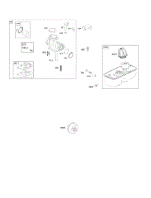 Carburetor, Exhaust System, Fuel Supply parts for Briggs & Stratton Engine 09L502-0112-F1 from AppliancePartsPros.com