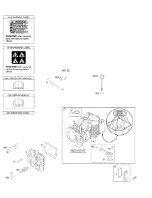Cylinder, Cylinder Head, Lubrication, Warning Label parts for Briggs & Stratton Engine 09L602-1611-F1 from AppliancePartsPros.com