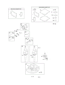 Camshaft, Crankcase Cover / Sump, Crankshaft, Gasket Set - Engine, Gasket Set - Valve, Piston / Rings / Connecting Rod parts for Briggs & Stratton Engine 09L702-1018-F1 from AppliancePartsPros.com