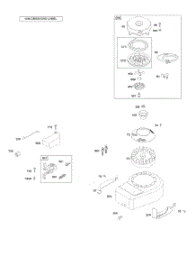 Blower Housing / Shrouds, Brake, Flywheel, Rewind Starter parts for Briggs & Stratton Engine 09L902-0132-E1 from AppliancePartsPros.com