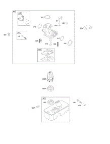 Carburetor, Fuel Supply parts for Briggs & Stratton Engine 09L902-0132-E1 from AppliancePartsPros.com