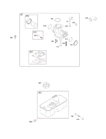 Carburetor, Fuel Supply parts for Briggs & Stratton Engine 09M902-0005-E1 from AppliancePartsPros.com
