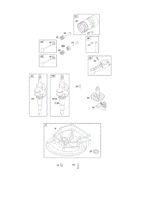 Camshaft, Crankcase Cover / Sump, Crankshaft, Piston / Rings / Connecting Rod parts for Briggs & Stratton Engine 09M902-0018-E1 from AppliancePartsPros.com