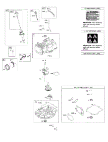 Camshaft, Crankshaft, Cylinder, Operator's Manual, Piston / Rings / Connecting Rod, Sump, Warning Label parts for Briggs & Stratton Engine 09P602-0008-H1 from AppliancePartsPros.com
