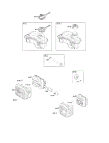 Exhaust System, Fuel Supply parts for Briggs & Stratton Engine 09P602-0021-H1 from AppliancePartsPros.com