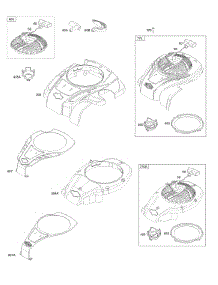 Blower Housing, Rewind Starter parts for Briggs & Stratton Engine 09P702-0150-H1 from AppliancePartsPros.com