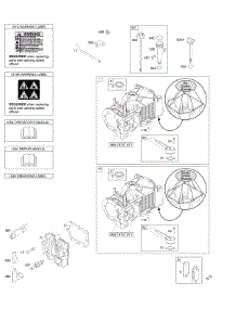 Cylinder, Cylinder Head, Lubrication, Operator's Manual, Warning Label parts for Briggs & Stratton Engine 09T602-4852-B1 from AppliancePartsPros.com