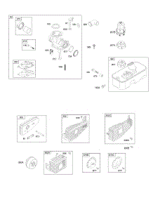 Carburetor, Exhaust System, Fuel Supply parts for Briggs & Stratton Engine 09T702-0119-B1 from AppliancePartsPros.com