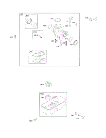 Carburetor, Fuel Supply parts for Briggs & Stratton Engine 09T802-1075-B1 from AppliancePartsPros.com