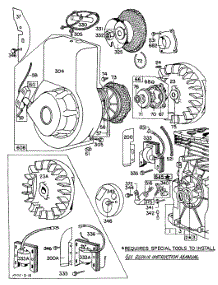 Blower Hsg,Flywheels,Rewinds parts for Briggs & Stratton Engine 100212-0389-99 from AppliancePartsPros.com