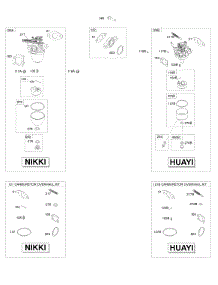 Carburetor, Carburetor Overhaul Kit parts for Briggs & Stratton Engine 100602-0126-B1 from AppliancePartsPros.com