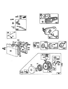 Mufflers, Air Cleaner,Rewind parts for Briggs & Stratton Engine 100708-0113-01 from AppliancePartsPros.com