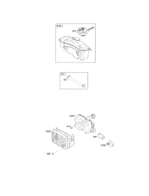 Exhaust System, Fuel Supply parts for Briggs & Stratton Engine 103M02-0005-F1 from AppliancePartsPros.com