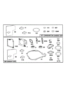 Gasket Sets parts for Briggs & Stratton Engine 104772-0111-01 from AppliancePartsPros.com