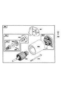 Electric Starter parts for Briggs & Stratton Engine 104772-0113-01 from AppliancePartsPros.com
