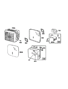Muffler Group parts for Briggs & Stratton Engine 104772-0121-01 from AppliancePartsPros.com