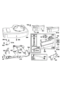 Blower Hsg, Fuel Tank Group parts for Briggs & Stratton Engine 104772-0122-99 from AppliancePartsPros.com