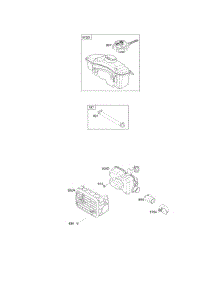 Exhaust System, Fuel Supply parts for Briggs & Stratton Engine 104M02-0001-F1 from AppliancePartsPros.com
