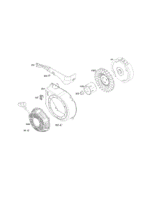 Blower Housing, Flywheel, Rewind Starter parts for Briggs & Stratton Engine 106232-0152-H1 from AppliancePartsPros.com