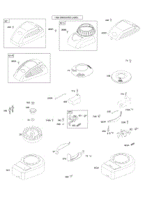 Blower Housing / Shrouds, Brake, Flywheel parts for Briggs & Stratton Engine 10A902-2010-B1 from AppliancePartsPros.com