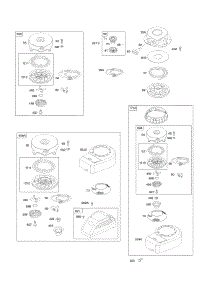 Rewind Starter parts for Briggs & Stratton Engine 10A902-2271-E1 from AppliancePartsPros.com