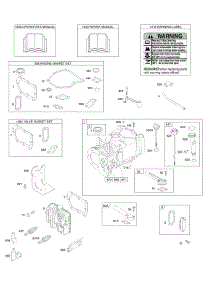 Cylinder, Cylinder Head, Gasket Set - Engine, Gasket Set - Valve, Lubrication, Operator's Manual, Warning Label parts for Briggs & Stratton Engine 10A982-2067-B2 from AppliancePartsPros.com