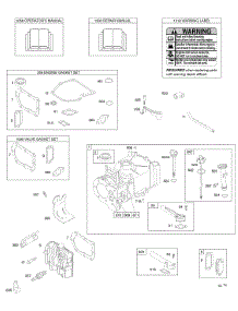 Cylinder, Cylinder Head, Gasket Set - Engine, Gasket Set - Valve, Lubrication, Operator's Manual, Warning Label parts for Briggs & Stratton Engine 10B902-1650-E1 from AppliancePartsPros.com