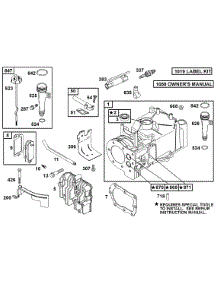 Oil Fill, Head, Cylinder Assembly parts for Briggs & Stratton Engine 10C902-0102-01 from AppliancePartsPros.com