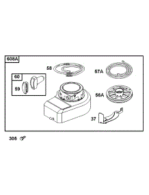 Blower Housing & Rewind Group parts for Briggs & Stratton Engine 10C902-2028-E1 from AppliancePartsPros.com