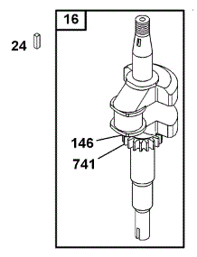 Crankshaft Group parts for Briggs & Stratton Engine 10C902-2032-E1 from AppliancePartsPros.com