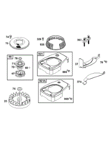 Flywheel Group, Covers parts for Briggs & Stratton Engine 10C902-2038-E1 from AppliancePartsPros.com